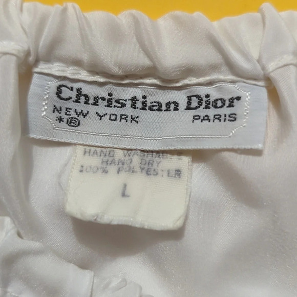 Christian Dior vintage pleated draped flowy tank top white - Picture 4 of 9